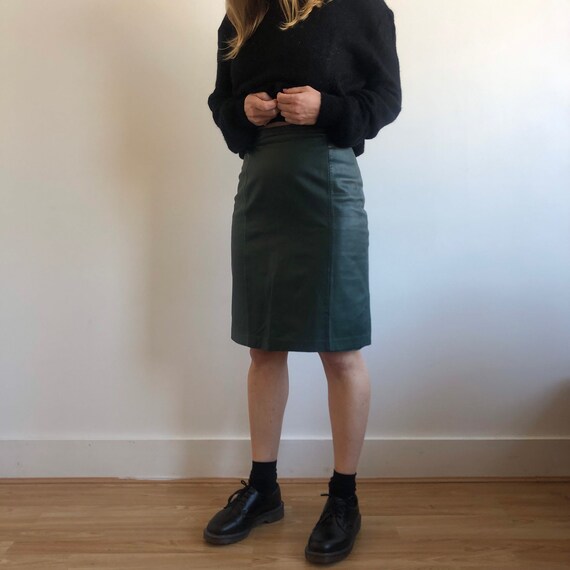 Vintage Leather Pencil Skirt. Originally Womens Size M. 90s Era. Etsy UK