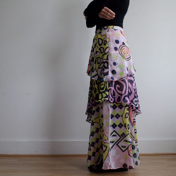 Vintage Christian Lacroix silk maxi skirt. Origin… - image 8