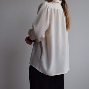 Vintage silk cream blouse. Originally womens size M / L. 90s era. image 6