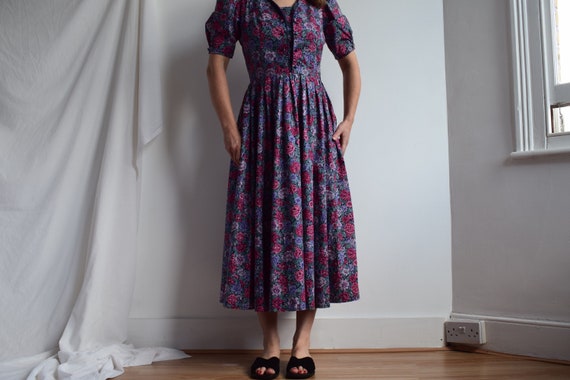 Vintage cotton midi Laura Ashley dress. Originall… - image 7