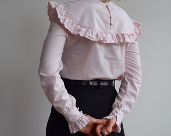 Cotton light pastel pink blouse. Originally women’s size S.