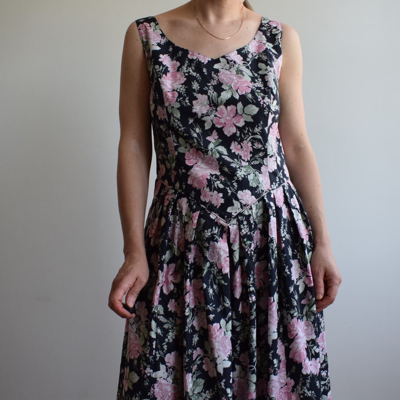 Vintage cotton Laura Ashley summer dress. Originally womens size M / L. Late 80s / early 90s era. image 2