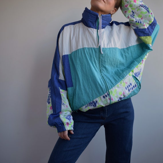 Vintage Windbreaker Jacket. Originally Men's Size M. Late 80's / Early 90's.