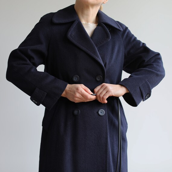 【専用】90's WOOL DOUBLE BREASTED COAT Double Breasted Women's Plus Size Grey Car Coat by Cynthia