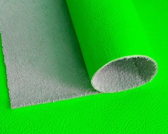 Neon Green Cowhide Leather Panel | Thickness - 3oz-3.5oz (1.2mm-1.4mm)