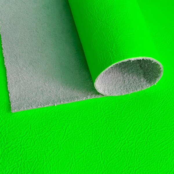 Neon Green Cowhide Leather Panel | Thickness - 3oz-3.5oz (1.2mm-1.4mm)