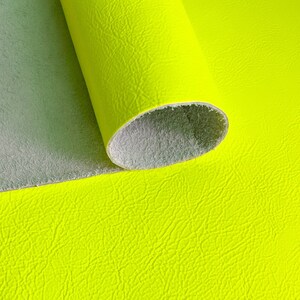 Neon Yellow Cowhide Leather Panel | Thickness - 3oz-3.5oz (1.2mm-1.4mm)