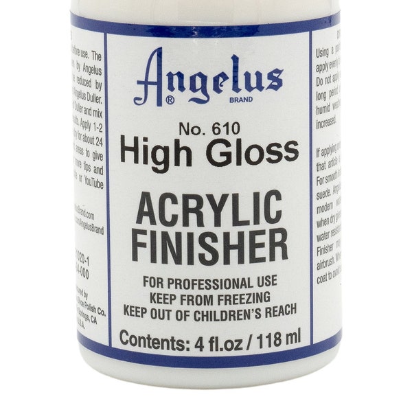 Acrylic Finisher Hi-Gloss #610 | Leather Dye Sealer | Acrylic Paint Finish | Dye and Paint Sealer | Clear Coat