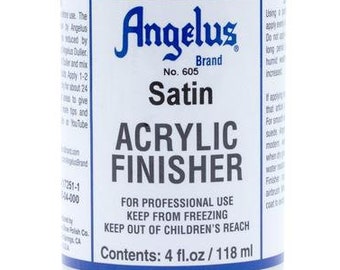Angelus Satin Acrylic Finish #605 | Leather Dye Sealer | Acrylic Paint Finish | Dye and Paint Sealer | Clear Coat