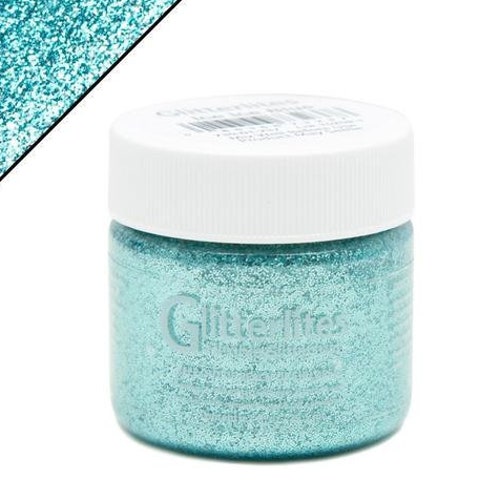 Angelus Glitterlites Leather Paint – Starlite Blau, 1 Unze (ca. 30 Ml) – Glitzernder Lederlack