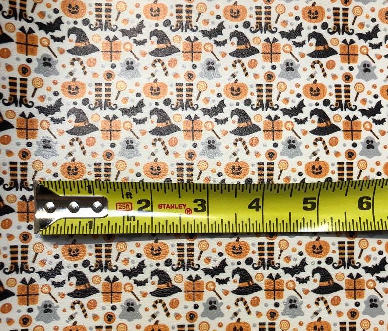 Marine Vinyl Yard Halloween Print faux leather sheet / | Etsy