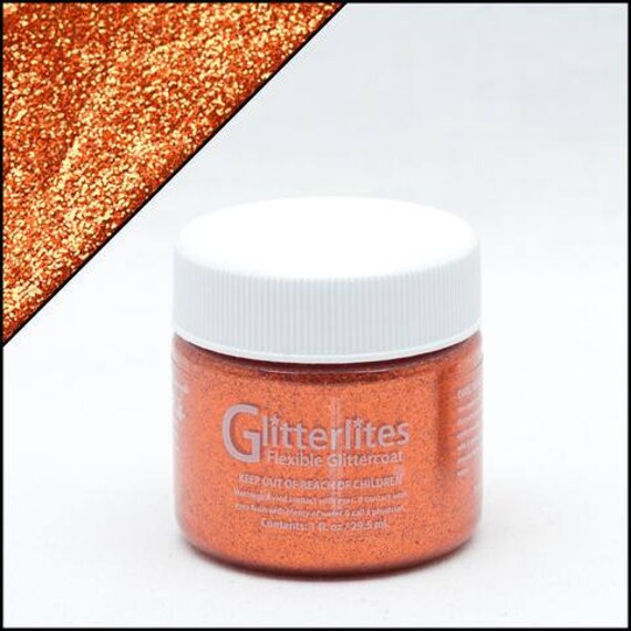 Angelus Glitterlites Orange orange 1 Oz Glitter Leather Paint Etsy