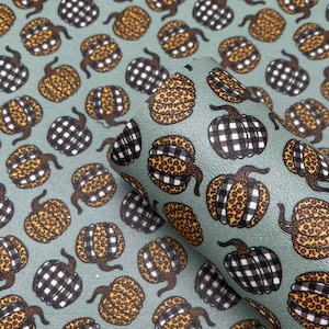 Marine Vinyl Yard - Leopard Pumpkin Patch Printed Faux Leather