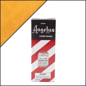 Angelus Yellow Leather Dye 3oz - Yellow - Leather Dye