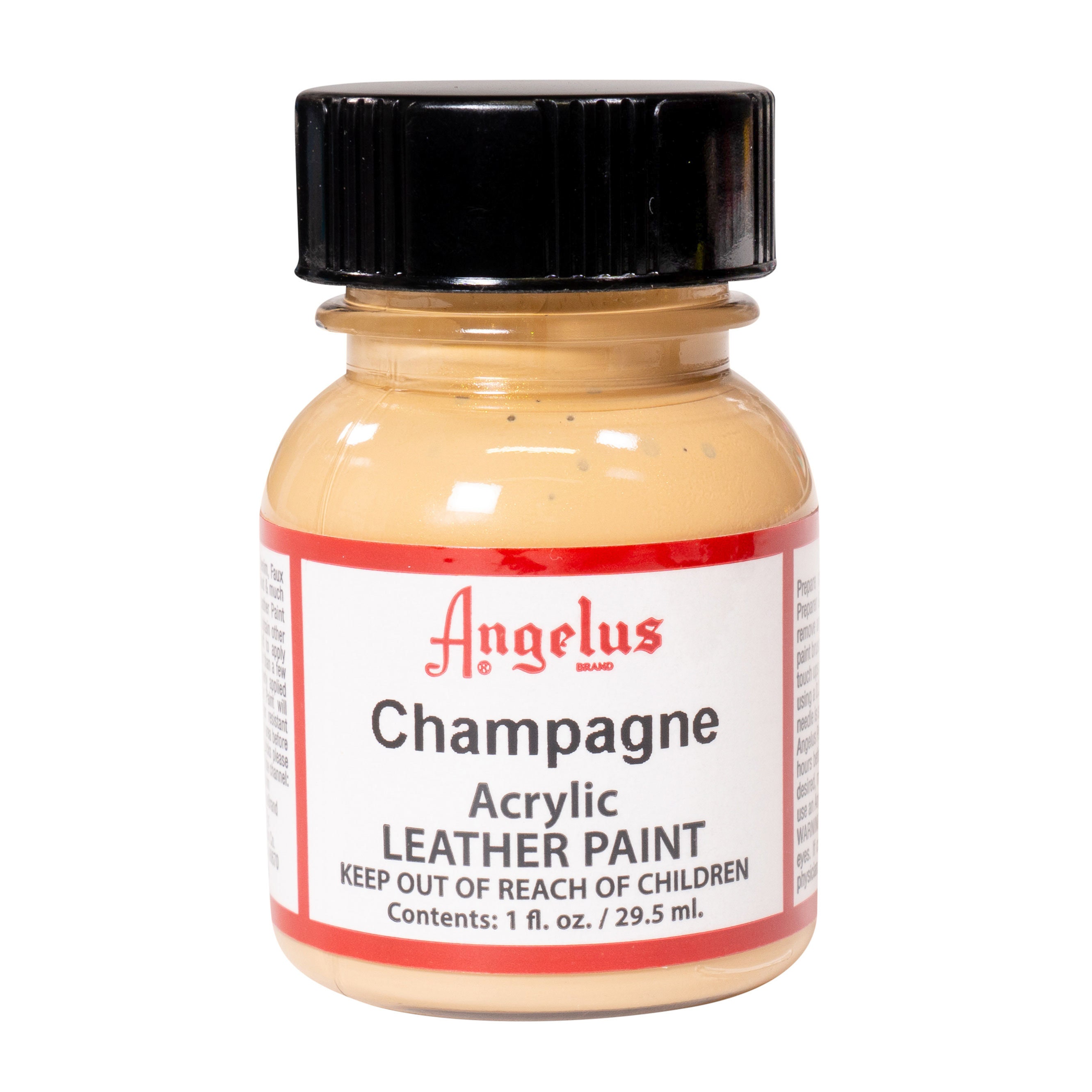 Angelus Acrylic Leather Paint Silver Metallic 1oz and 4oz Bottles / Metallic  Leather Paint 