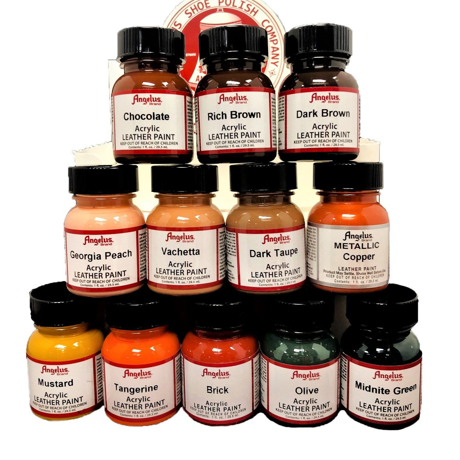 3 x Angelus Acrylic Leather Paints 29.5ml , ( x3 Paints ) FREE POST AUST  WIDE