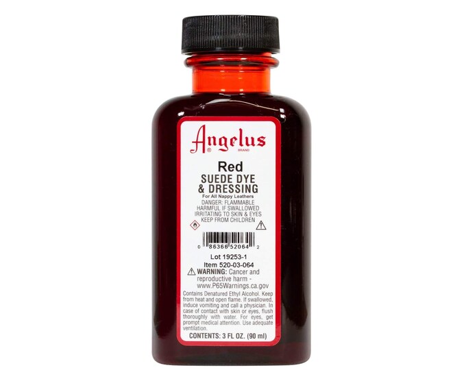 Angelus Red Suede Dye 3oz Red Suede Leather Dye Etsy
