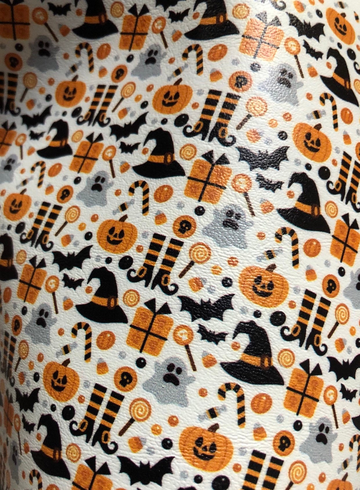 Marine Vinyl Yard Halloween Print faux leather sheet / | Etsy