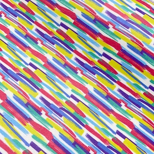 Summer Paint Brush Strokes Marine Vinyl Sheet: UV Resistant Faux Leather