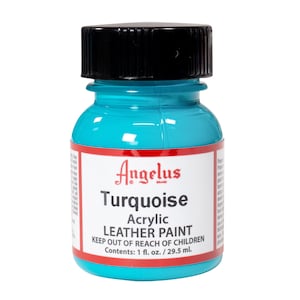 Angelus Turquoise Acrylic Paint 1oz - Leather Acrylic Paint - Shoe Paint - Custom Shoe Paint