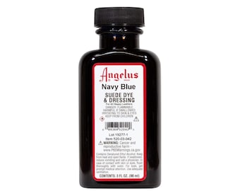 Angelus Navy Blue Suede Dye 3oz - Navy Blue - Suede Leather Dye