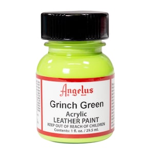 Angelus Grinch Green Acrylic Paint 1oz - Leather Acrylic Paint - Shoe Paint - Custom Shoe Paint