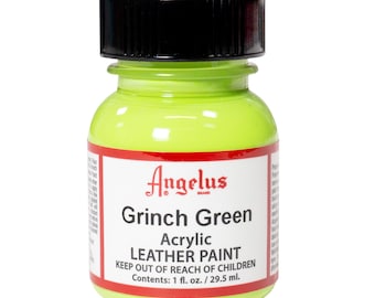 Angelus Grinch Green Acrylic Paint 1oz - Leather Acrylic Paint - Shoe Paint - Custom Shoe Paint
