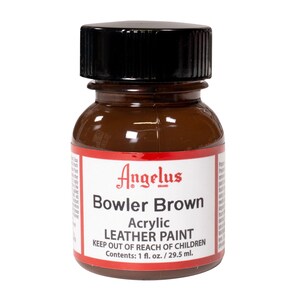 Angelus Bowler Brown Acrylic Paint 1oz - Leather Acrylic Paint - Shoe Paint - Custom Shoe Paint