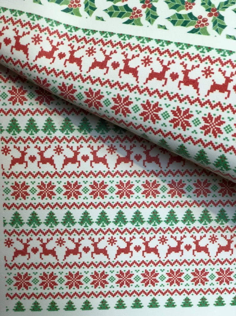 Printed Leather Panel Earring Leather Ugly Sweater Printed Leather Panel
