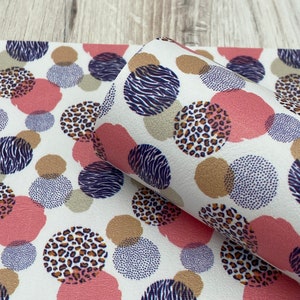 Geometric Circles Marine Vinyl Sheet: Faux Leather Fabric