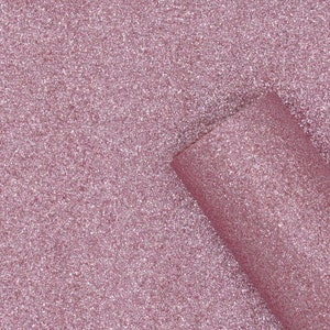 Glitter Faux Leather  - Bubblegum Pink Extra Fine Glitter | Glitter Fabric | Fine Glitter Sheet | Hair Bow Fabric | Earring Faux Leather