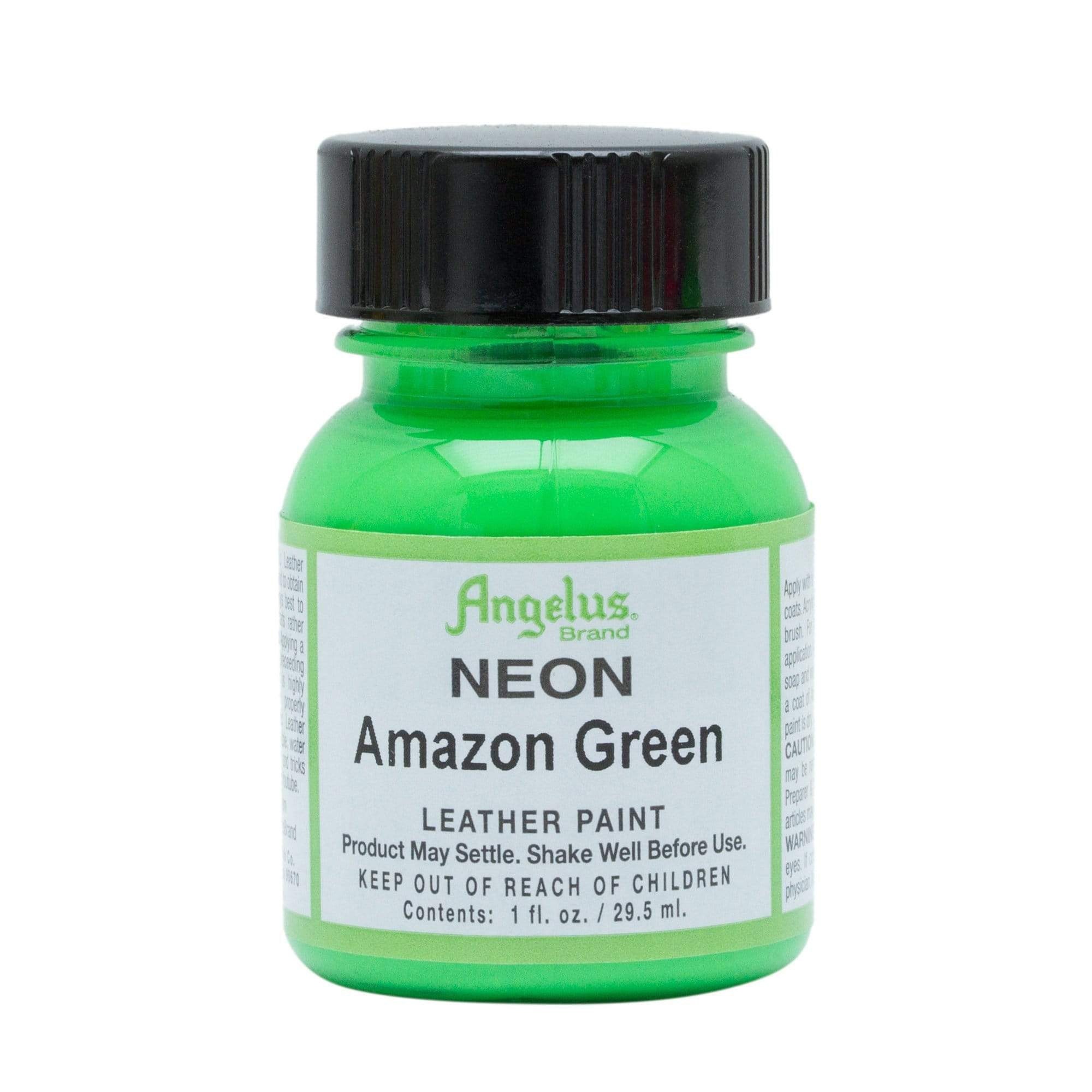 Angelus Neon Acrylic Leather Paint  Green 1oz 