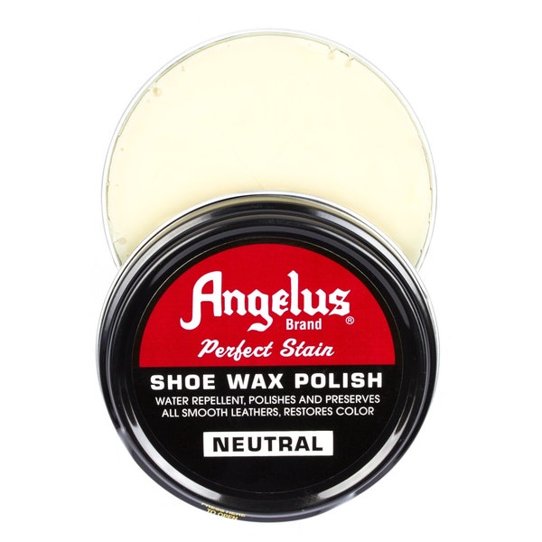 Angelus Neutral Shoe Wax Polish 3oz | Leather Wax