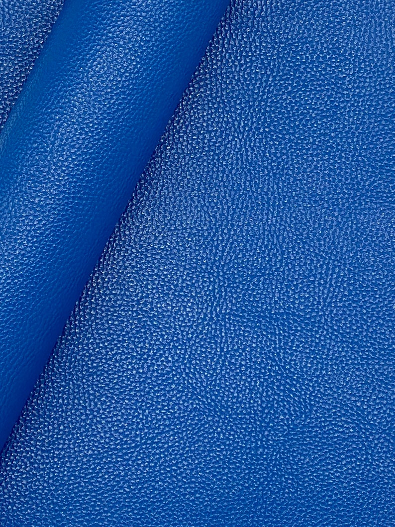 Faux Leather Bold Blue Pebble Grain Faux Leather Faux Etsy