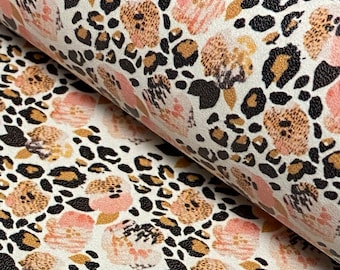 Wild Blossom Printed Leather: Chrome-Free Cowhide, Earring & Purse Material