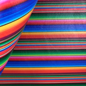 Marine Vinyl Sheet - Serape | Faux Leather Sheet | Earring Material | Hair Bow Fabric | Keychain Faux Leather