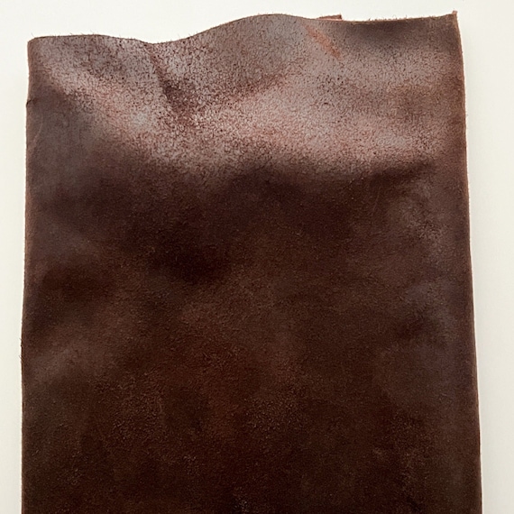 Oily Split Dark Brown Cowhide Leather, Cowhide Leather