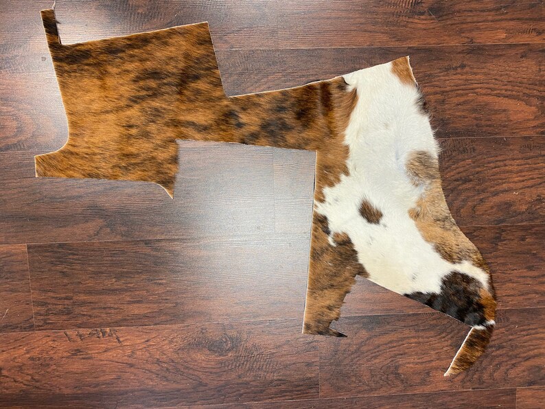 Hair On Cowhide Scrap Brindle Cowhide Remnant Etsy