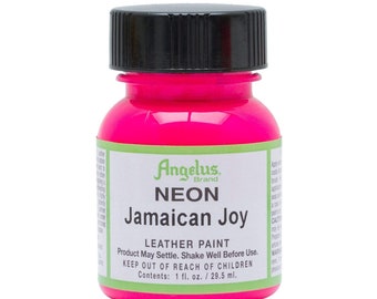 Angelus Neon Acrylic Leather Paint - Jamaican Joy 1oz