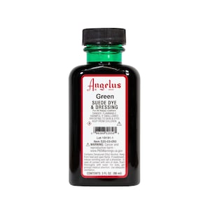 Angelus Green Suede Dye 3oz - Green - Suede Leather Dye