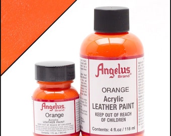 Angelus Orange Acrylic Paint - Leather Acrylic Paint - Shoe Paint - Custom Shoe Paint