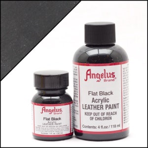 Angelus Flat Black Acrylic Paint - Leather Acrylic Paint - Shoe Paint - Custom Shoe Paint