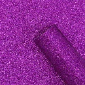 Glitter Faux Leather  - Magenta Extra Fine Glitter | Purple Glitter Fabric | Fine Glitter Sheet | Hair Bow Fabric | Earring Faux Leather