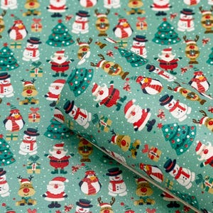 Marine Vinyl Sheet - Jolly Holiday Faux Leather | Faux Leather Sheet | Earring Material | Hair Bow Fabric | Keychain Faux Leather | Santa