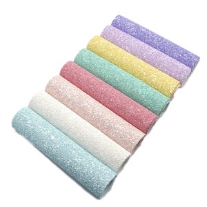 Glitter Faux Leather Sheet / Chunky Glitter Sheets / Hair bow Faux Leather / Earring Faux Leather