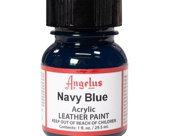 Angelus Navy Blue Acrylic Paint | 1oz Bottle | Paint For Leather | Custom Shoe Paint