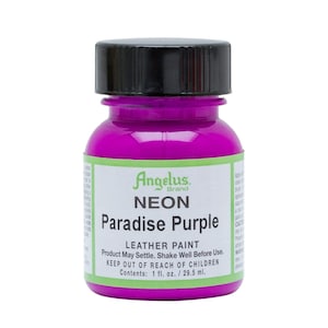 Angelus Neon Acrylic Leather Paint - Paradise Purple 1oz