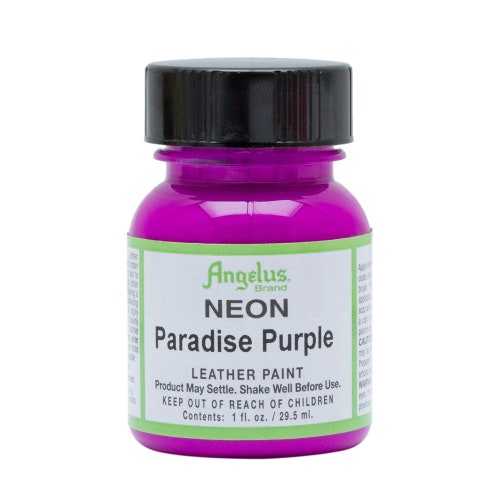 Angelus Neon Acrylic Leather Paint Paradise Purple 1oz Etsy