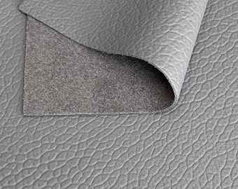 Leather 12" x 12" Grey | Large Pebble Grain | 4.5oz-5oz | 1.8mm-2.0mm