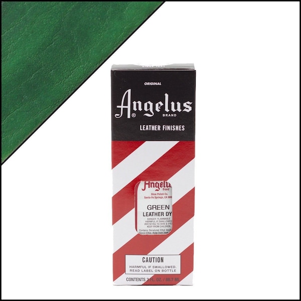 Angelus Green Leather Dye 3oz - Green - Leather Shoe Dye - Green Leather Dye